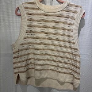 French Connection Striped Sweater Vest